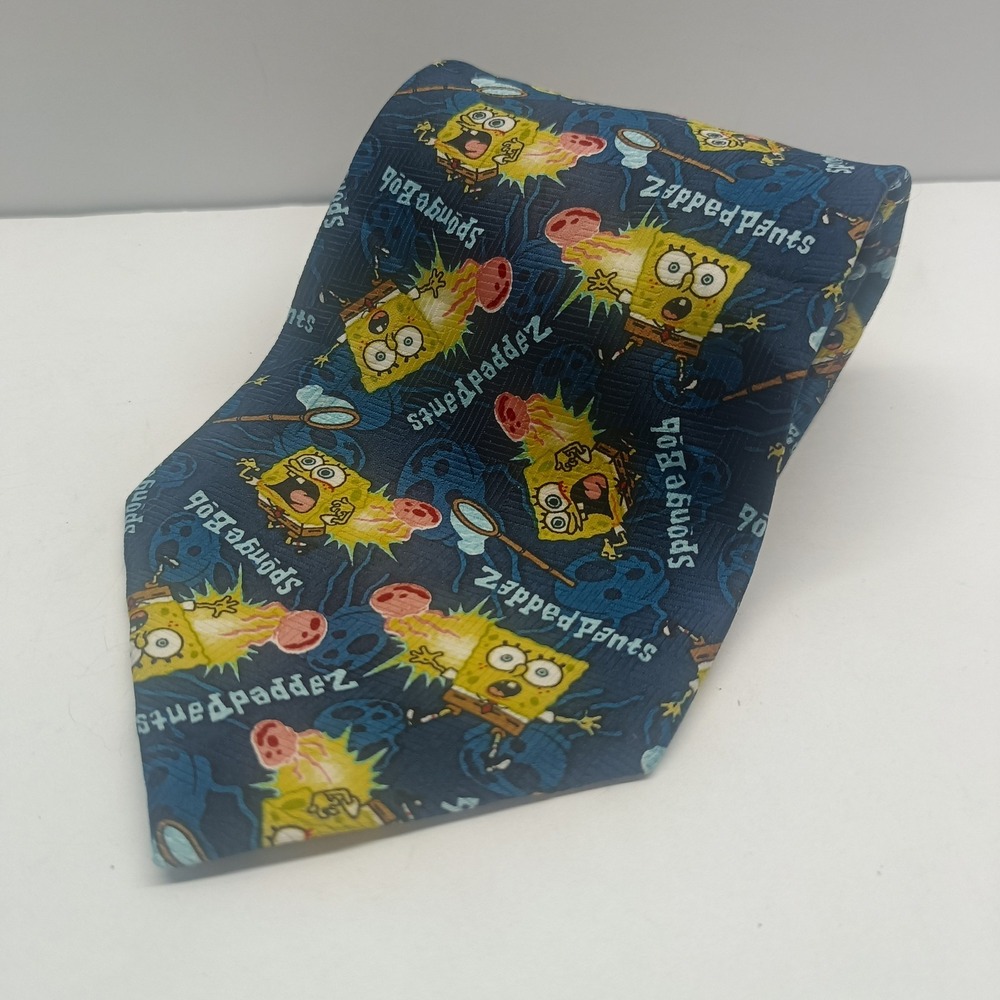 Nickelodeon Spongebob Zapped Pants Vintage Necktie Tie 60in‎